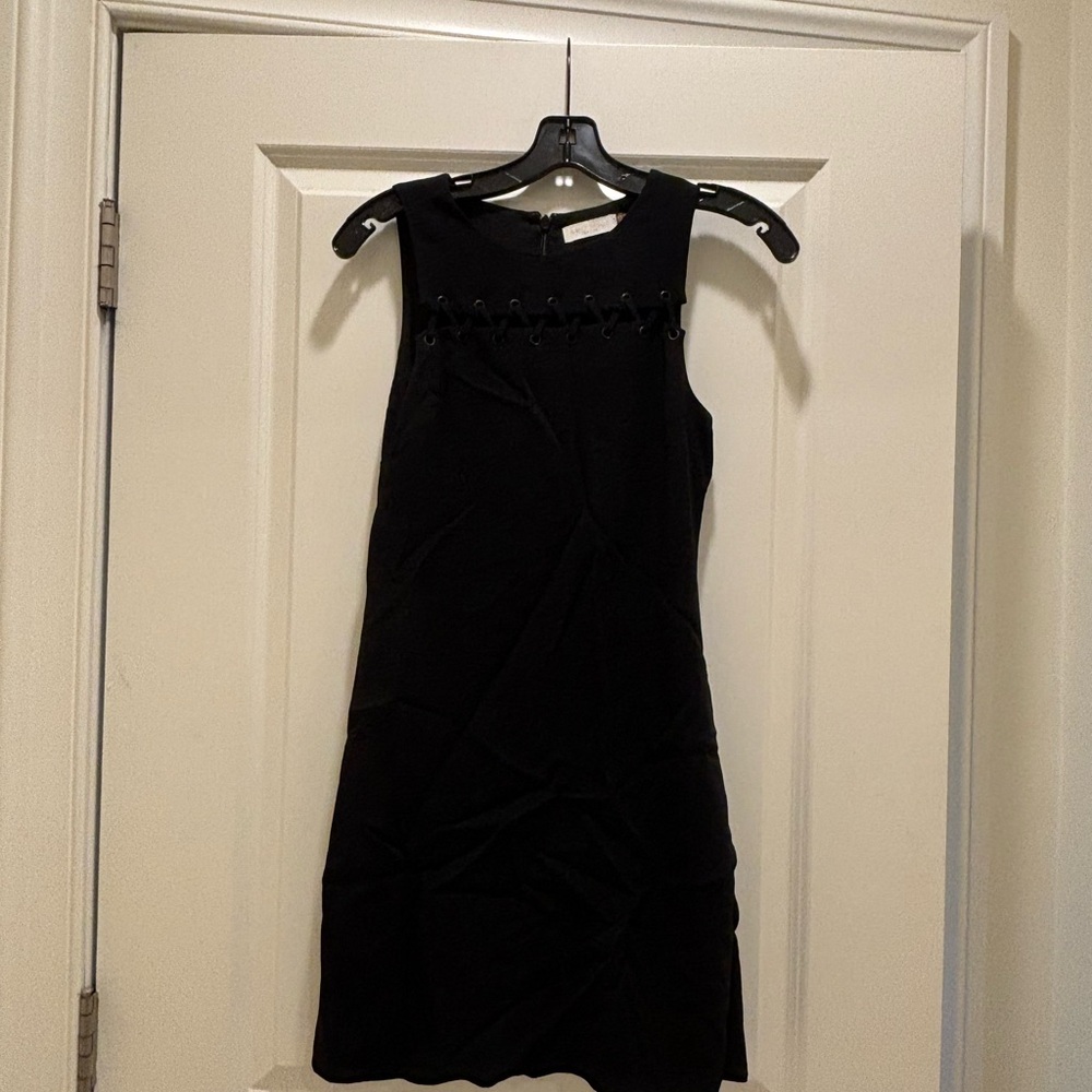 Ramy Brook Black Sleeveless Dress w Laced Detail